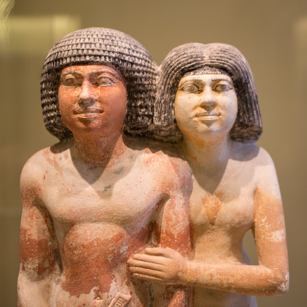 Statue of Raherka (Inspector of Scribes) and of His Wife Meresankh. 4th or 5th Dynasty.