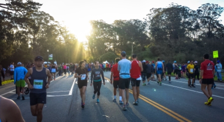 Here comes the sun! Beautiful day for a race in Golden Gate Park!